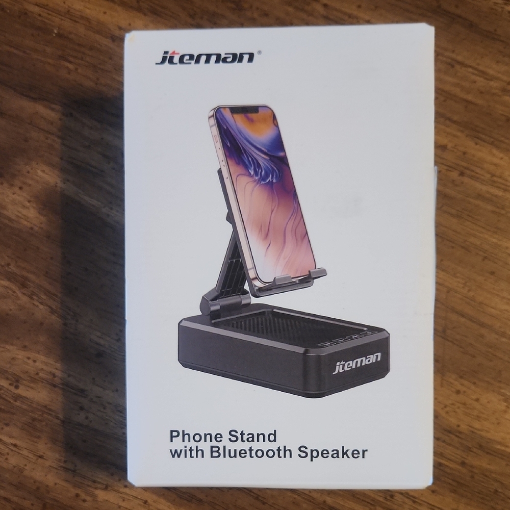 Jteman Phone Stand with Bluetooth Speaker